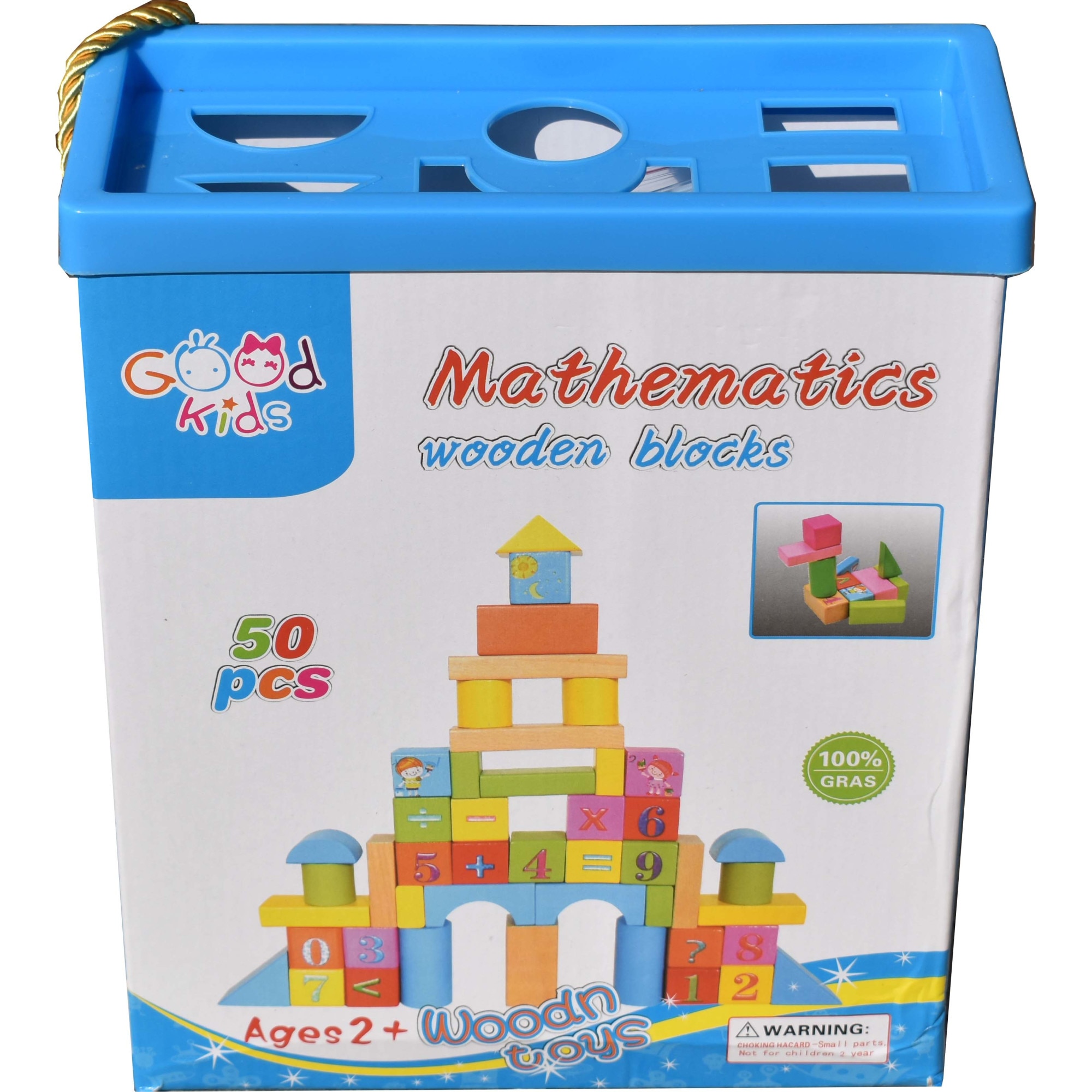 Cutie educativa cuburi de construit din lemn colorate cu litere - eMAG.ro