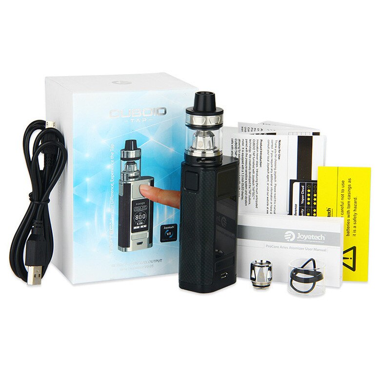 Skill Level: Intermediate;advanced Joyetech Cuboid TAP Starter Kit (w/  ProCore Aries) - Vapor Authority Starter Kit Plugin