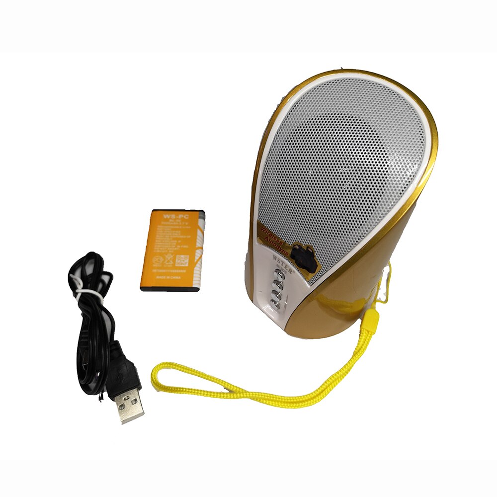 Boxa portabila bluetooth Wster WS-133, radio FM, MP3 - auriu