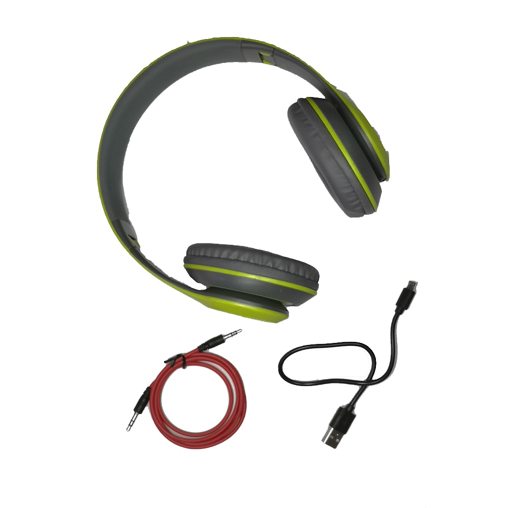 Casti bluetooth cu microfon si radio, P15 - verde