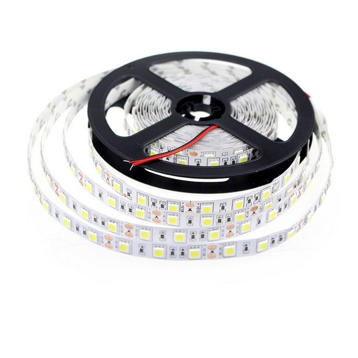 Banda LED SMD 5050, 300 diode - 12V Alb flexibila rola 5m