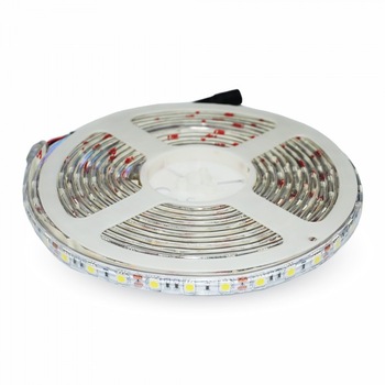 Banda LED V-TAC SMD 5050 60 LED/Metru, Alb natural, IP65 - Rola 5Metri Banda LED V-TAC SMD 5050 60 LED/Metru, Alb natural, IP65 - Rola 5Metri