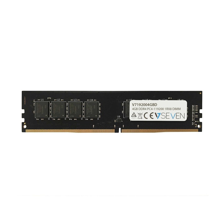 Memorie RAM, V7, 4 GB, DDR4, 2400 MHz, CL17, DIMM, 1.2 V, Negru