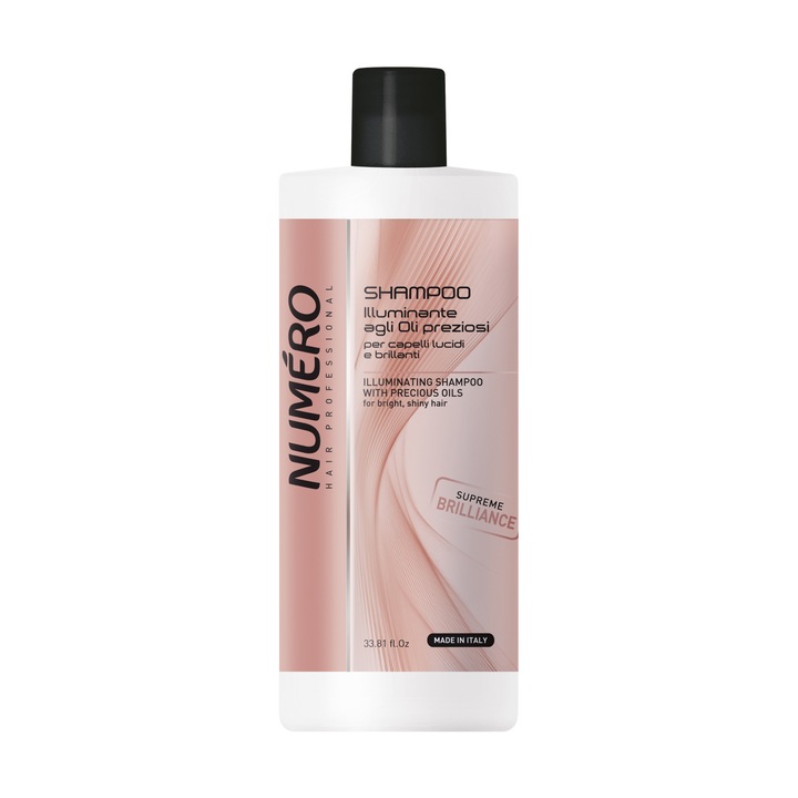 Brelil Numero Illuminating Shampoo 1000 ml - Sampon értékes olajokkal az extrém csillogásért