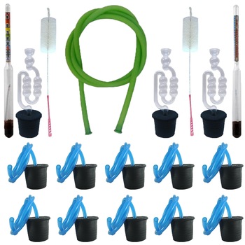 Pachet - 10 x Dop cu furtun pentru damigeana, Din cauciuc, 54L + 2 x Perie damigeana + 3 x Dop cu serpentina, Pentru damigeana, 54L + Furtun pentru tras vin 1.5m + Alcoolmetru 0-96 grade + Vinometru 0-20 grade Pachet - 10 x Dop cu furtun pentru damigeana, Din cauciuc, 54L + 2 x Perie damigeana + 3 x Dop cu serpentina, Pentru damigeana, 54L + Furtun pentru tras vin 1.5m + Alcoolmetru 0-96 grade + Vinometru 0-20 grade