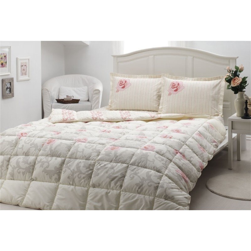 Set pentru dormitor din bumbac, ranforce, OYKU, 1 pers, 180x260 cm, 5 piese, Ozdilek