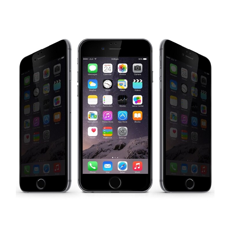 Folie sticla securizata Aisi 3D Full Glue Privacy Iphone 7 Plus / 8 Plus Negru