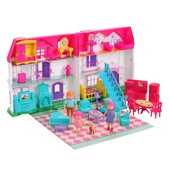 Casa pentru papusi cu sunete si lumini, include mobilier si accesorii, 88x8x48 Casa pentru papusi cu sunete si lumini, include mobilier si accesorii, 88x8x48