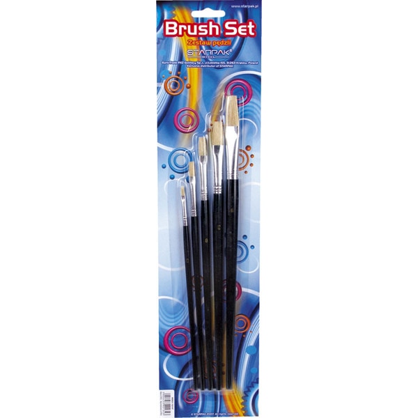 Set 5 pensule Brush STARPAK pentru pictura , Robentoys