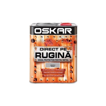 Vopsea Oskar Direct pe Rugina Email argintiu metalizat 2.5L Vopsea Oskar Direct pe Rugina Email argintiu metalizat 2.5L