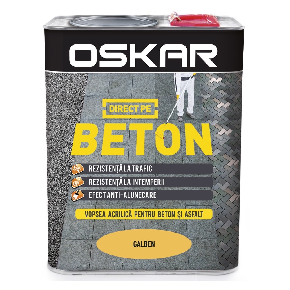Vopsea Oskar Direct pe Beton Galben 2.5l
