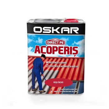 Vopsea alchidica Oskar Direct pe Acoperis rosu inchis 2.5L Vopsea alchidica Oskar Direct pe Acoperis rosu inchis 2.5L