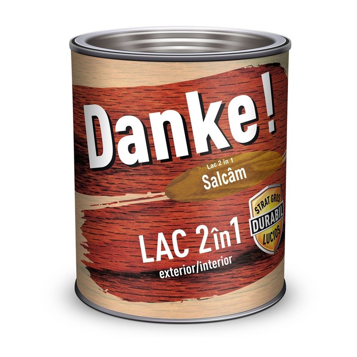 Lac colorat pentru lemn Danke 2 in 1 Salcam 0.75l