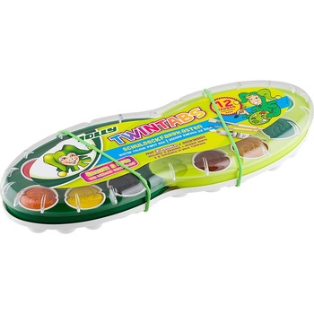 Acuarele Jolly Twintabs 12 culori cu paleta incorporata+2 pensule+1 tub alb Acuarele Jolly Twintabs 12 culori cu paleta incorporata+2 pensule+1 tub alb