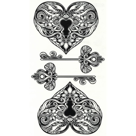 Tatuaj Temporar Cheie Si Inima 17x10cm Emag Ro