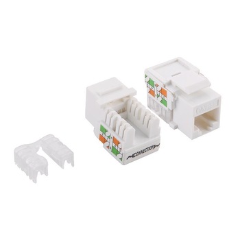 Keystone Logilink Jack RJ45 Cat.5e UTP 90° LSA/IDC fara unelte, alb Keystone Logilink Jack RJ45 Cat.5e UTP 90° LSA/IDC fara unelte, alb