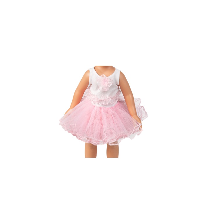 Set fusta+ bluza papusi Balerina roz