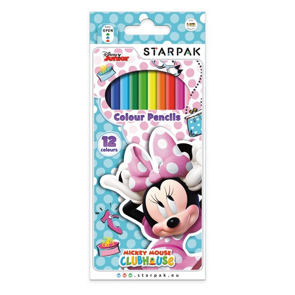 Set 12 creioane STARPAK color Minnie , Robentoys