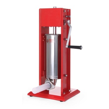 Aparat profesional umplut carnati, 7 lt, Revolution, 2 viteze umplere, cu 4 palnii diametre 10/20/30/40 mm, 30x34x(H)83 cm Aparat profesional umplut carnati, 7 lt, Revolution, 2 viteze umplere, cu 4 palnii diametre 10/20/30/40 mm, 30x34x(H)83 cm