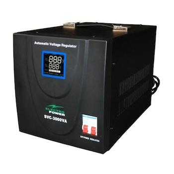 Stabilizator de tensiune Electropower EP-SVC-3000VA, 2400W, servomotor Stabilizator de tensiune Electropower EP-SVC-3000VA, 2400W, servomotor