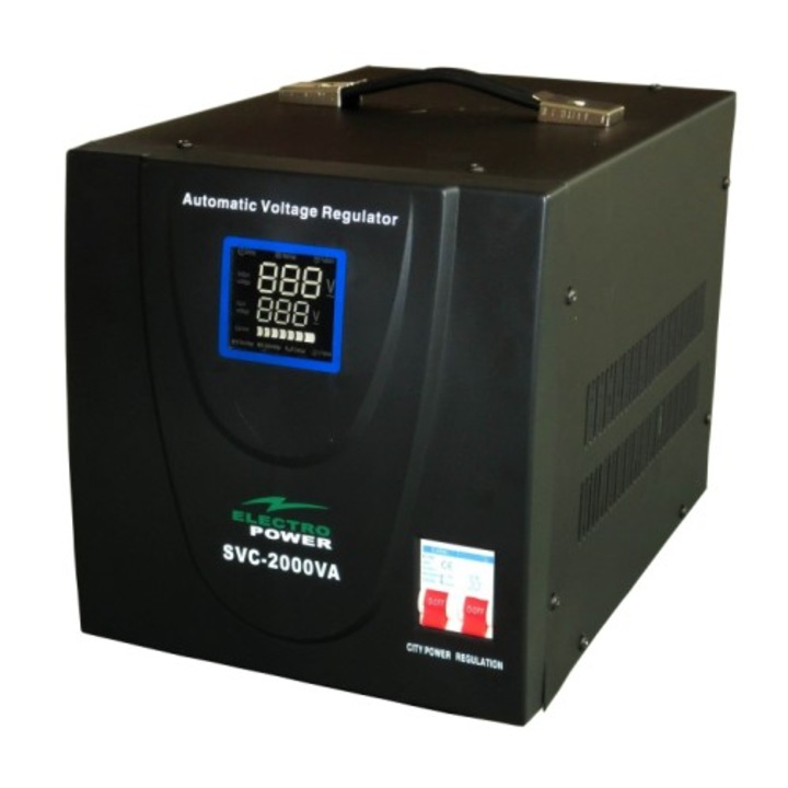 Stabilizator de tensiune Electropower EP-SVC-2000VA, 1600W, servomotor