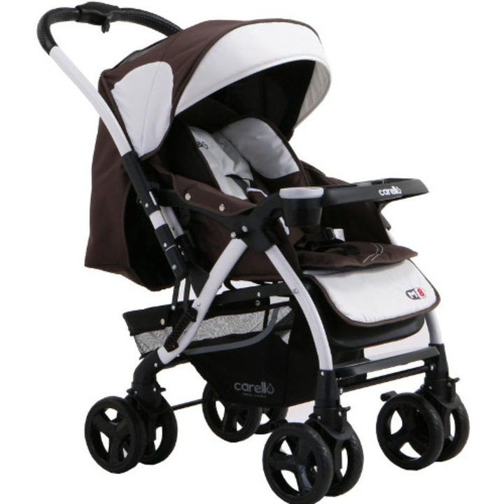 Carucior Carello M8 cu Maner Reversibil , Maro