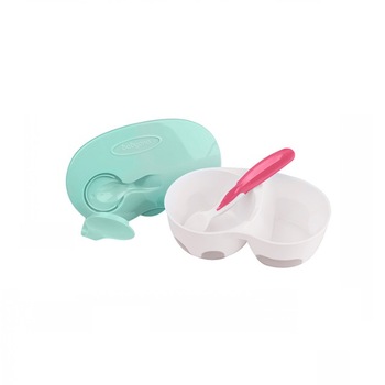 Set castron si lingurita pentru copii BabyOno 1067T, Turcoaz 6+ luni Set castron si lingurita pentru copii BabyOno 1067T, Turcoaz 6+ luni