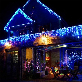 Instalatie de Craciun tip Franjuri / Turturi 3 metri FIR GROS de EXTERIOR, ALBASTRU, 100 leduri mari Instalatie de Craciun tip Franjuri / Turturi 3 metri FIR GROS de EXTERIOR, ALBASTRU, 100 leduri mari