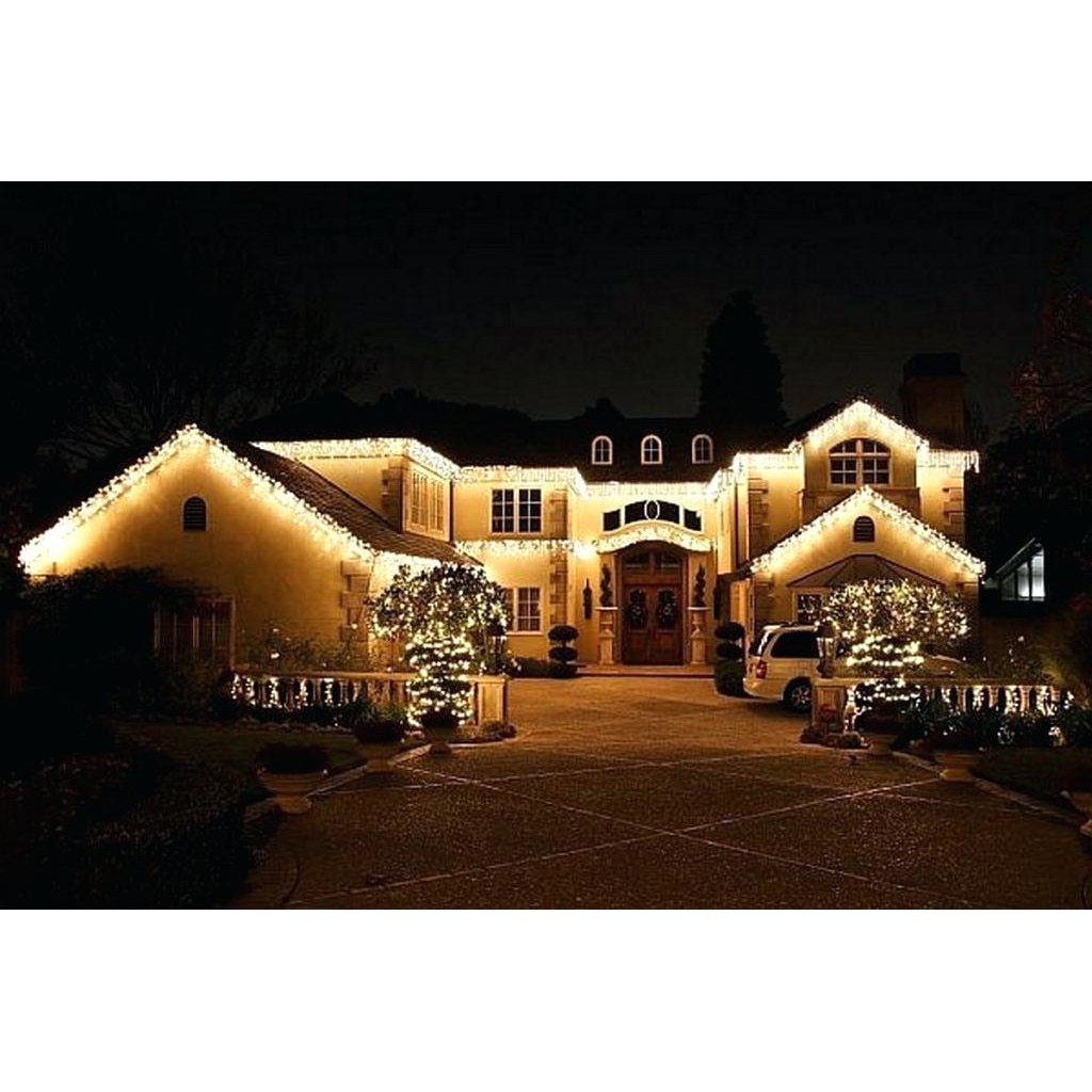 Instalatie de Craciun, Heber, tip franjuri / turturi, 3 m, 100 leduri mari, fir gros, alb cald, 008WW