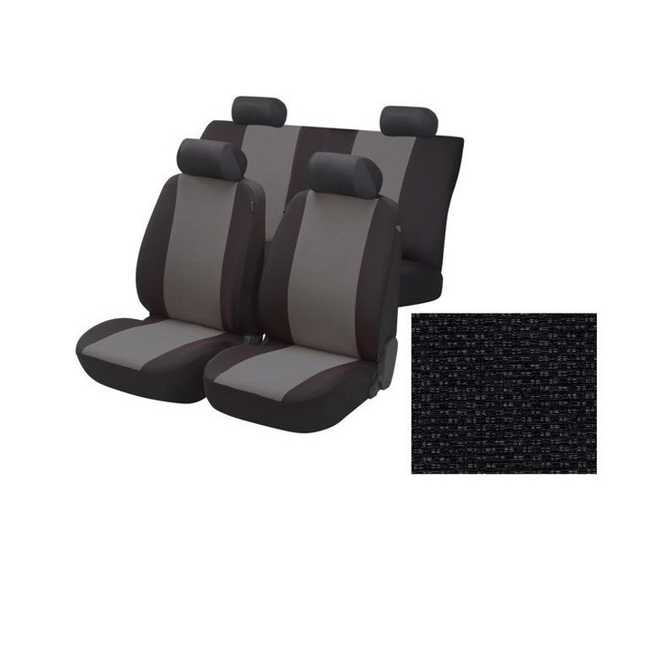 Комплект калъфи за седалки за кола Amio Тапицерия за кола за предни и задни седалки 6 части универсални