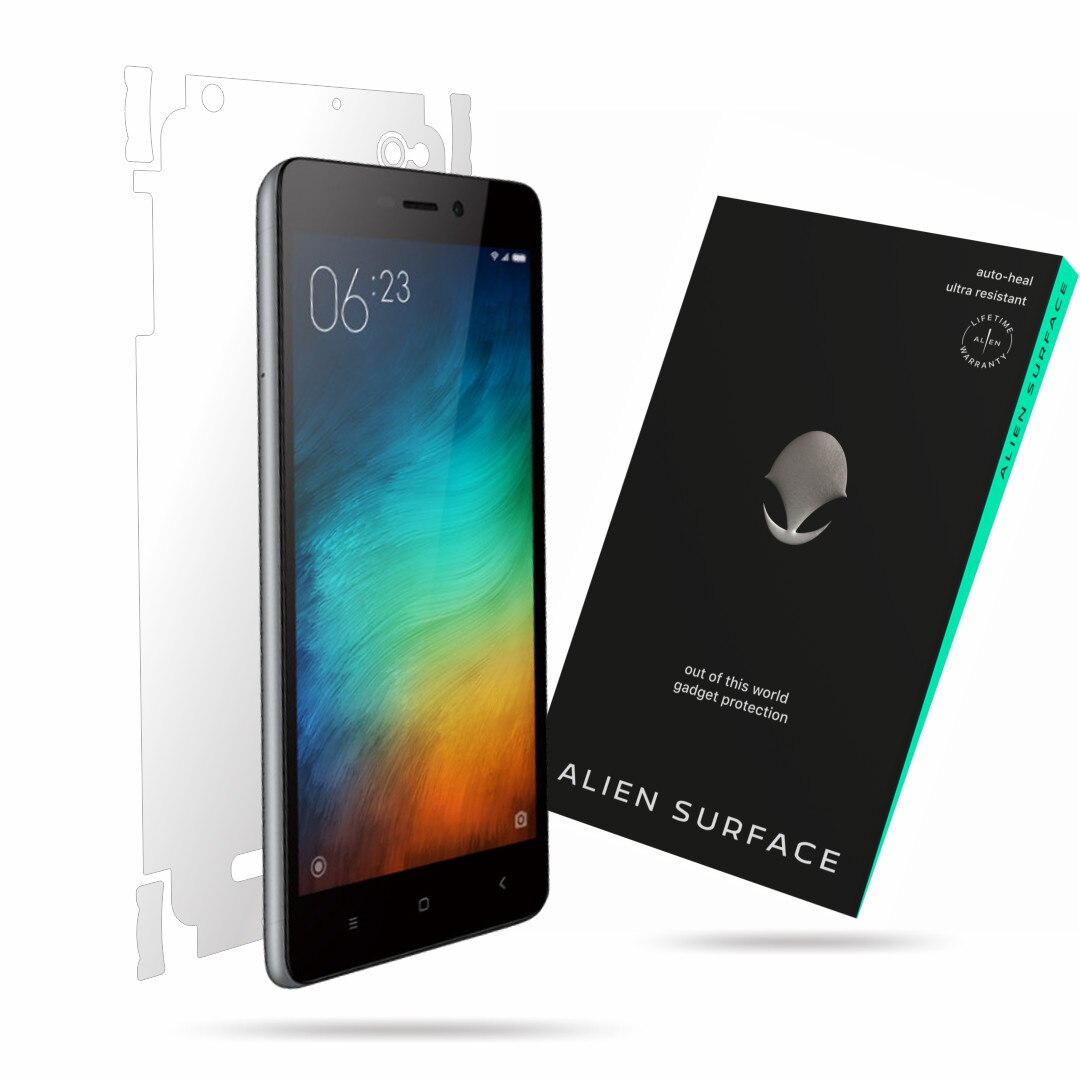 Folie Alien Surface, Xiaomi Redmi 3S, protectie spate, laterale