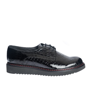 Pantofi dama din piele naturala - Negru Croco - G33 NC Pantofi dama din piele naturala - Negru Croco - G33 NC