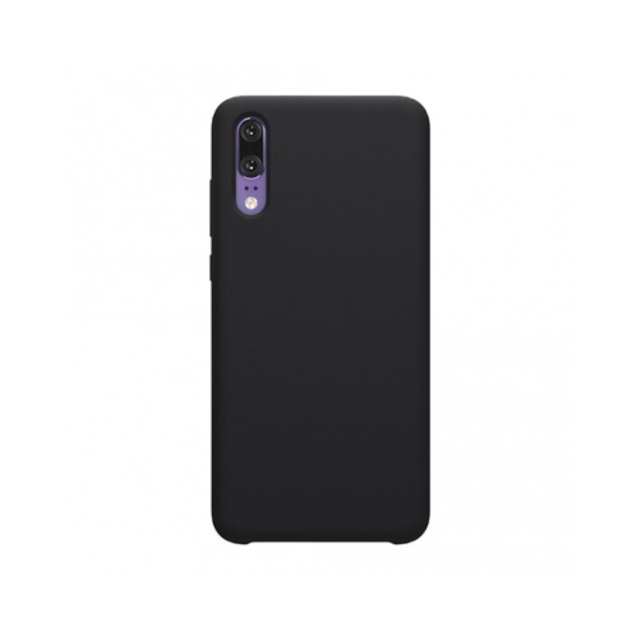 Husa din silicon mat cu interior de microfibra pentru Huawei P20, Nillkin Flex, negru