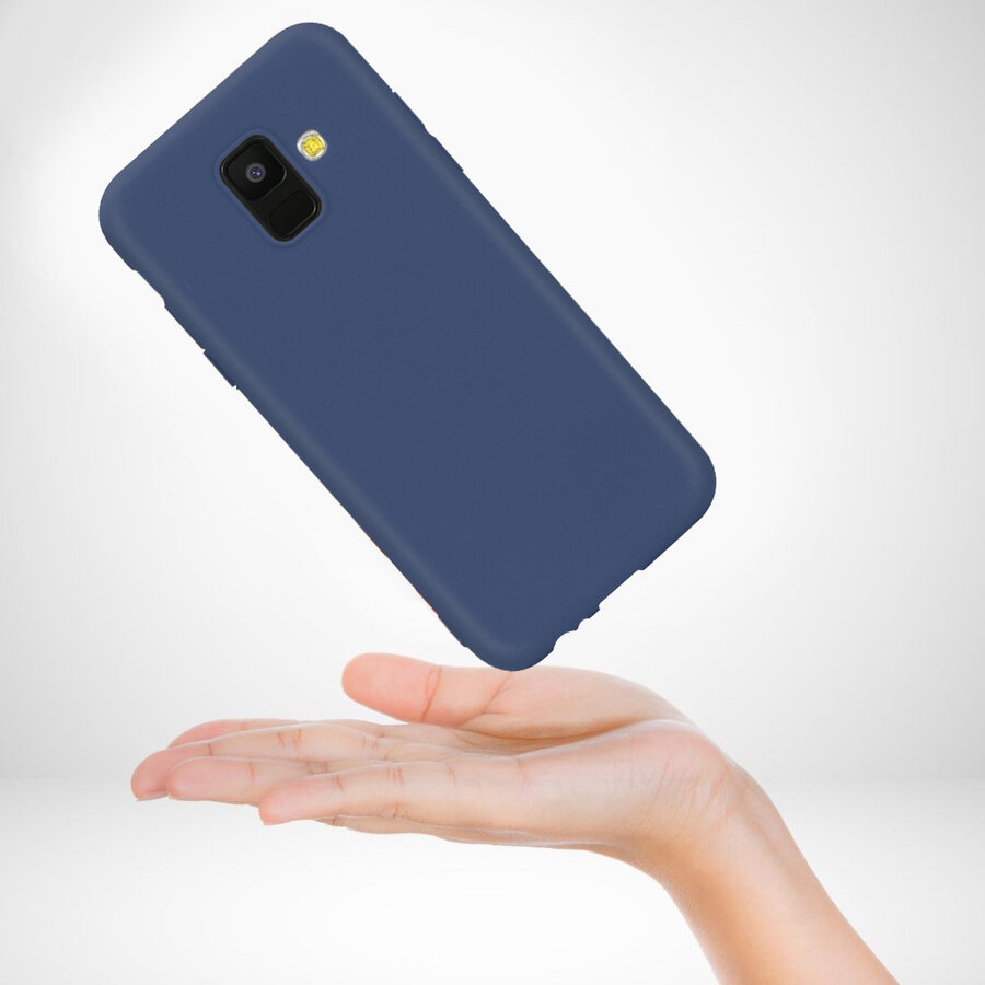 Husa silicon Just Must Candy pentru Samsung Galaxy A6 2018, Albastru