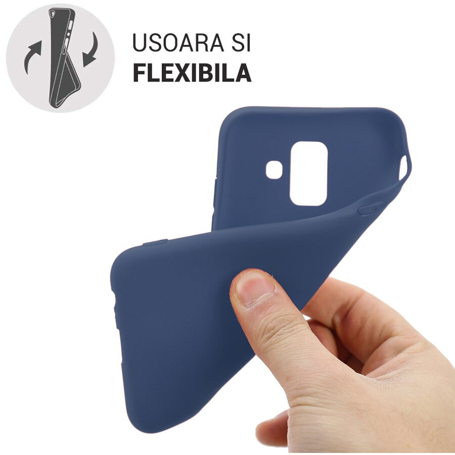 Husa silicon Just Must Candy pentru Samsung Galaxy A6 2018, Albastru