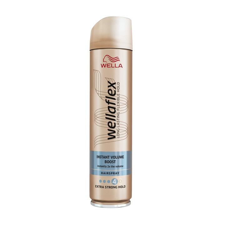 Лак за коса Wellaflex Instant Volume Boost Extra Strong Hold, 250 мл