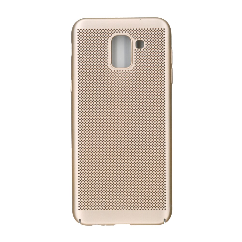 Husa de protectie spate, EuroCell Air, cu perforatii pentru Samsung Galaxy J6 2018, auriu