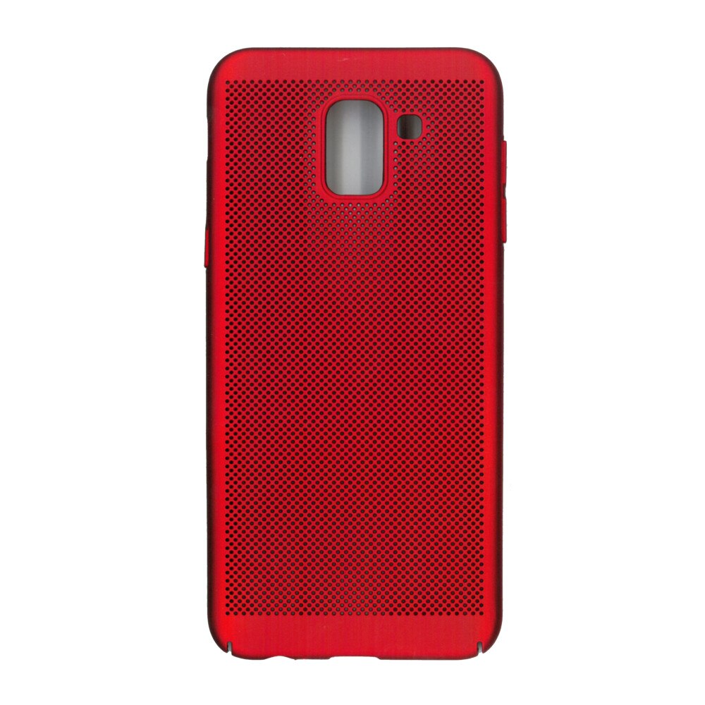 Husa de protectie spate, EuroCell Air, cu perforatii pentru Samsung Galaxy J6 2018, rosu