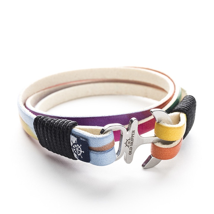 Кожена гривна OldSkipper EDOX, Многоцветна