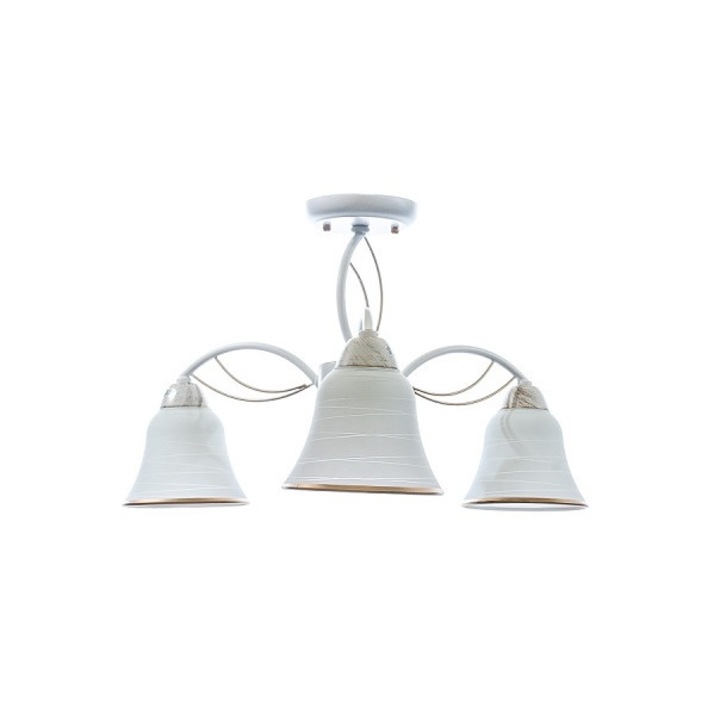 Lustra Kelly 3XE27,alb+auriu