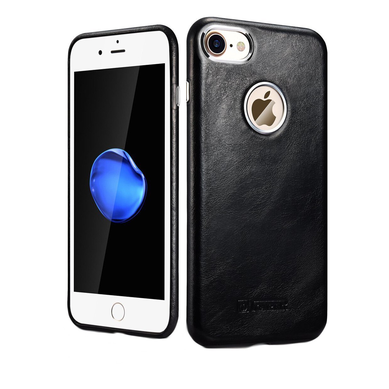 Husa iPhone 8, iCarer Transformers Vintage Series, din piele, tip back cover, culoare Negru