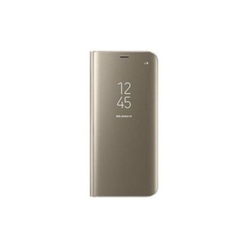 Husa compatibila cu Samsung Galaxy A6 Plus (2018) Clear View Flip Mirror Stand, Gold Husa compatibila cu Samsung Galaxy A6 Plus (2018) Clear View Flip Mirror Stand, Gold