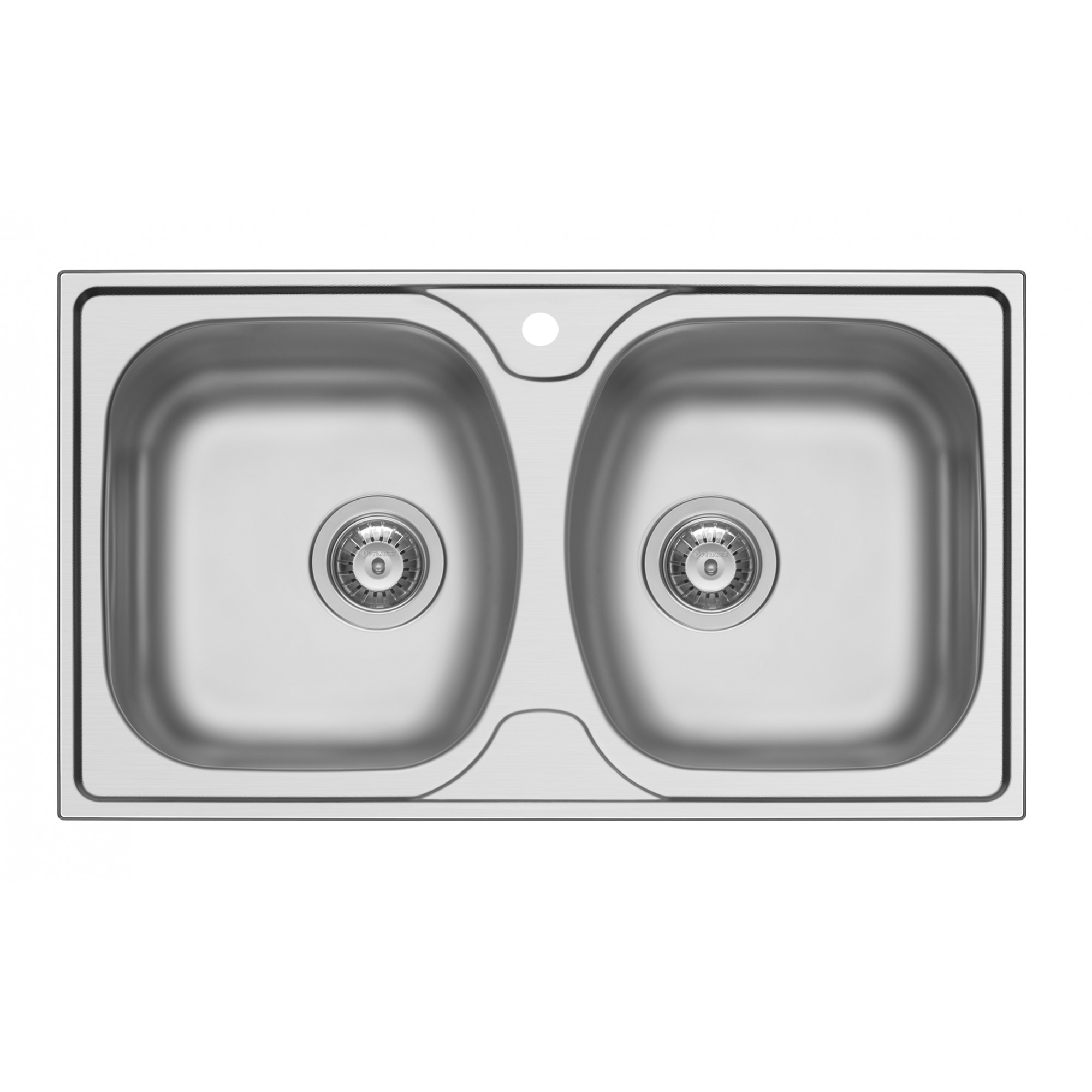 Chiuveta bucatarie Pyramis Ecoline ASPECT, 788x448mm, adancime 140mm, doua cuve, montare pe blat, finisaj lucios