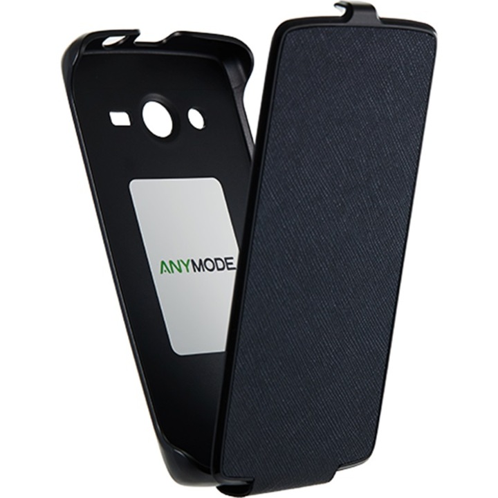 Husa de protectie Anymode Flip pentru Samsung Galaxy Core LTE, Black