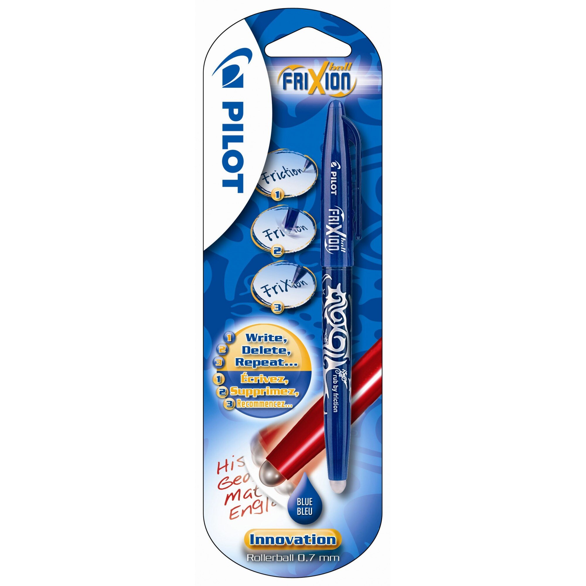Roller Pilot Frixion Ball 0.7 mm blister, albastru