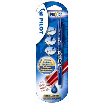 Roller Pilot Frixion Ball 0.7 mm blister, albastru Roller Pilot Frixion Ball 0.7 mm blister, albastru