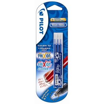 Set 3 rezerve Roller Pilot Frixion Ball, Albastru Set 3 rezerve Roller Pilot Frixion Ball, Albastru