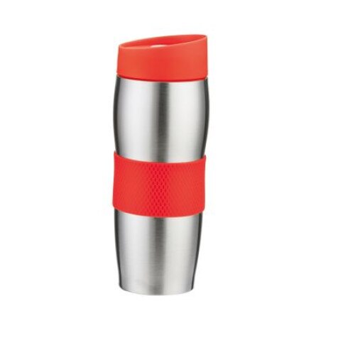 Termos inox cu orificu pentru servire, Capacitate 380 ml, Orange