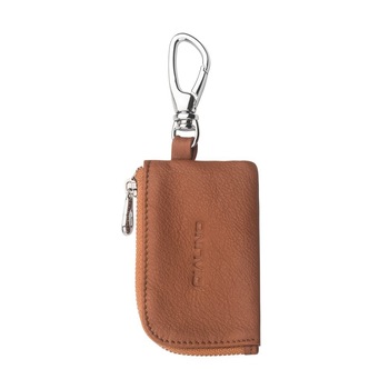 Husa AirPods 1, AirPods 2, AirPods Pro, Samsung Galaxy Buds Plus, cheie masina, monede, Qialino, din piele moale, culoare Maro tabac Husa AirPods 1, AirPods 2, AirPods Pro, Samsung Galaxy Buds Plus, cheie masina, monede, Qialino, din piele moale, culoare Maro tabac