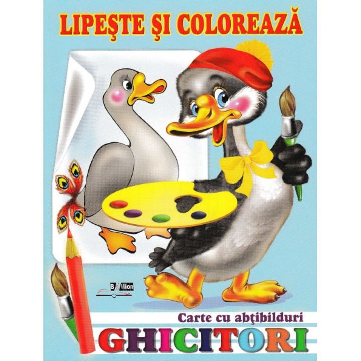 Ghicitori - Gasca - Lipeste Si Coloreaza. Carte Cu Abtibilduri
